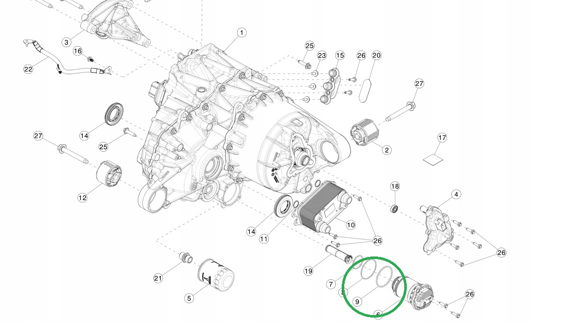 O-RING POMPY OLEJU TESLA MODEL 3 i Y 1108214-00-A Producent części Tesla