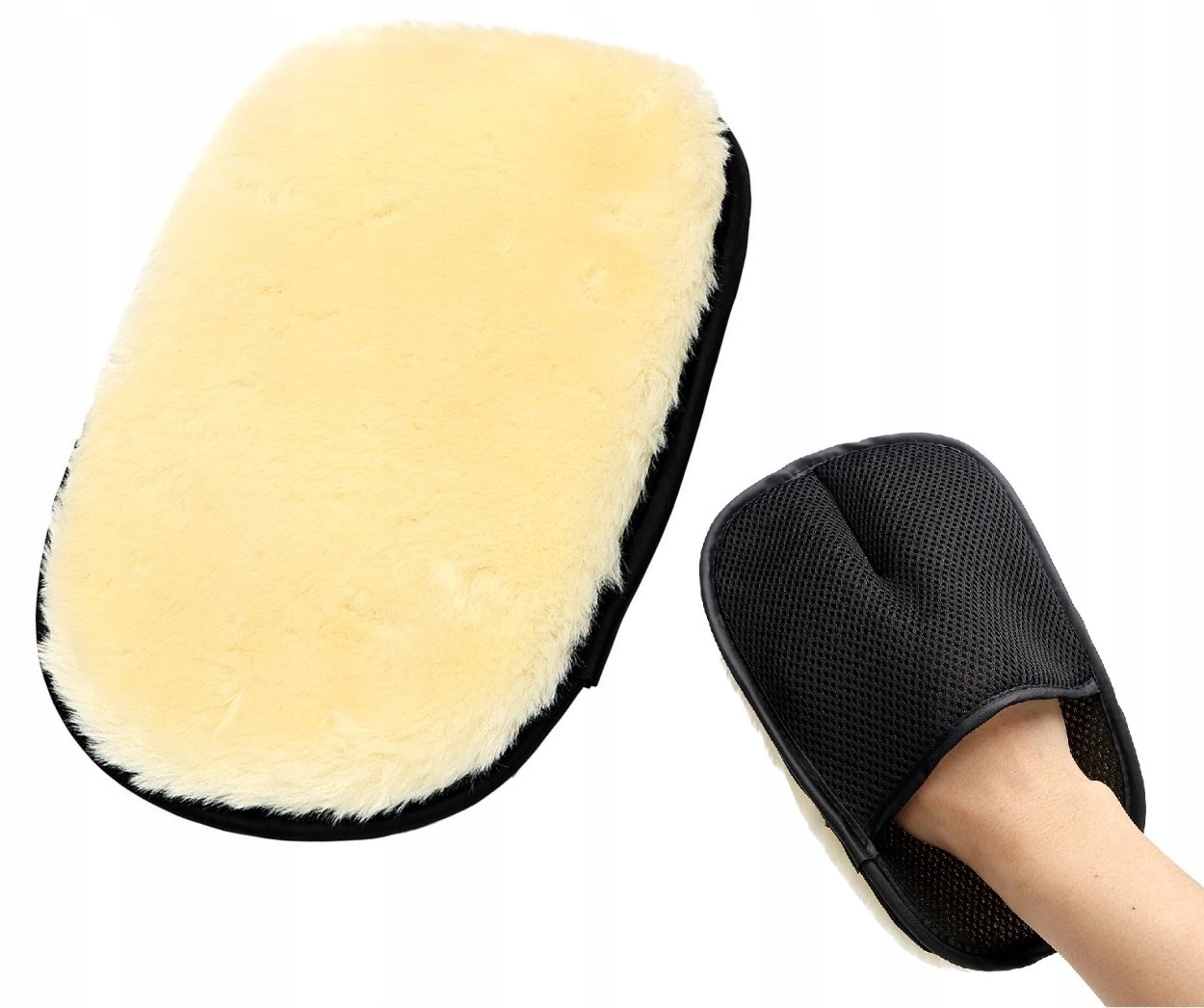 Rękawica Do Mycia Polerowania Auta Samochodu Wełna