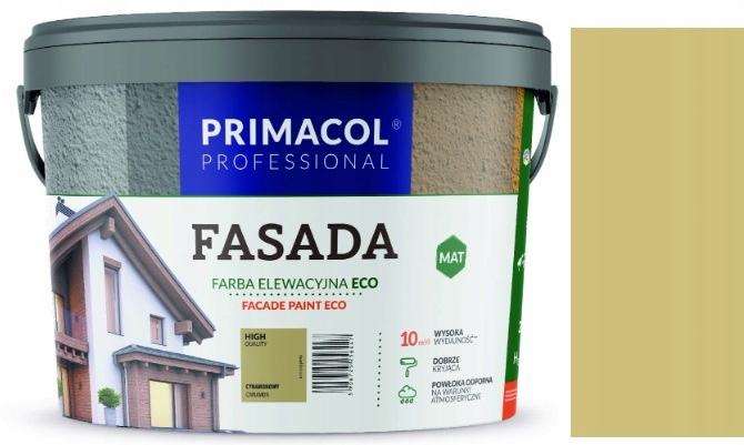 Primacol Fasada Eco Farba Elewacyjna Zewnętrzna Fasadowa Cynamonowy 9L
