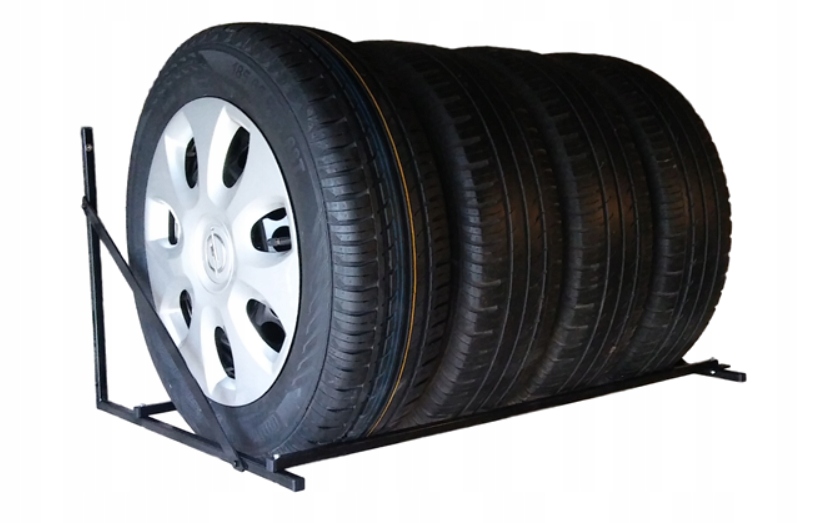 Řemeslný Kovový Věšák Stojan Regál Police Na 4 Pneumatiky Kola Ráfky
