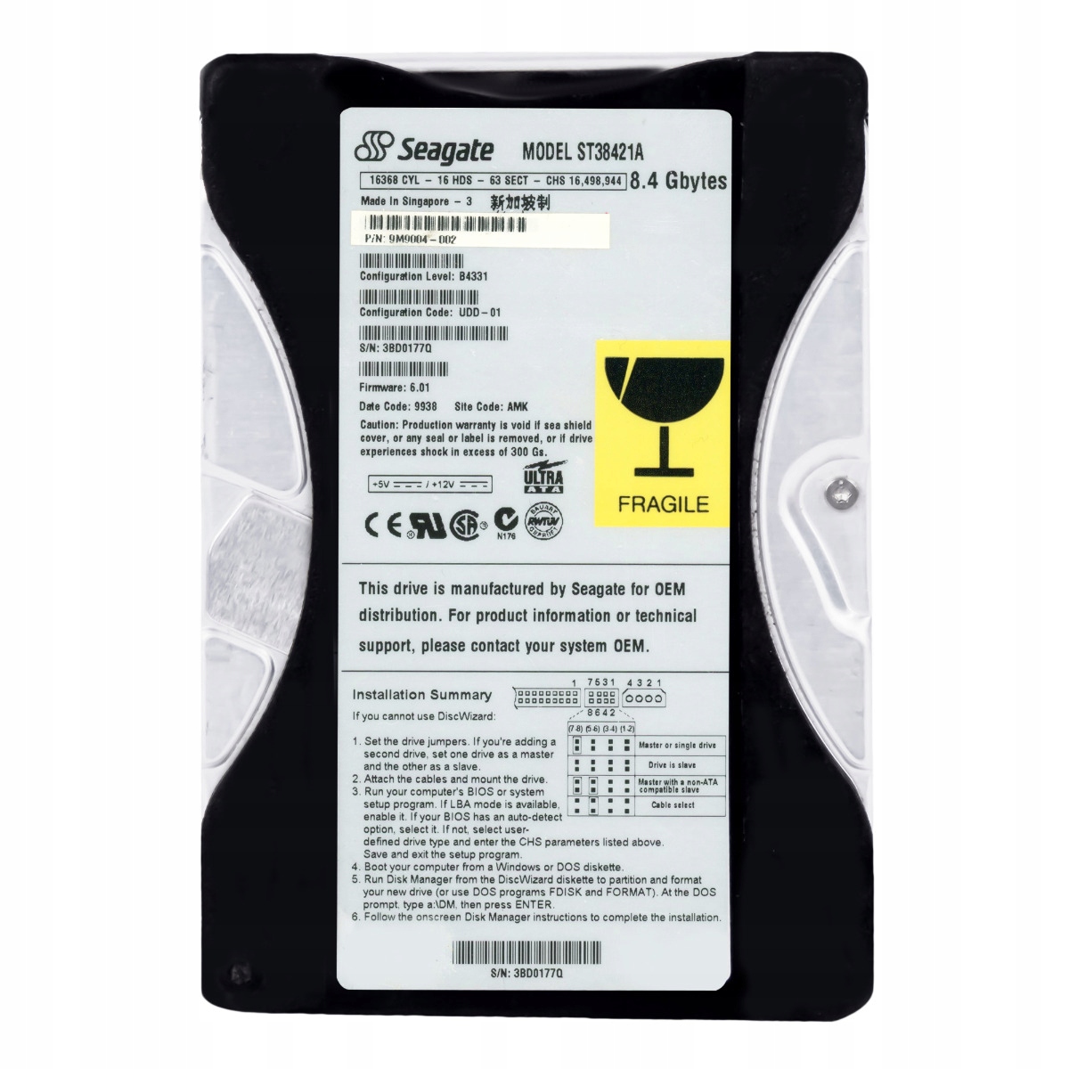 Seagate U4 8.4GB 5.4K Ata 3.5'' ST38421A