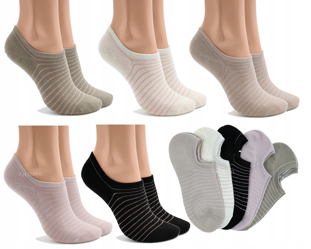 

5X Bawełniane skarpetki damskie stopki 39-42
