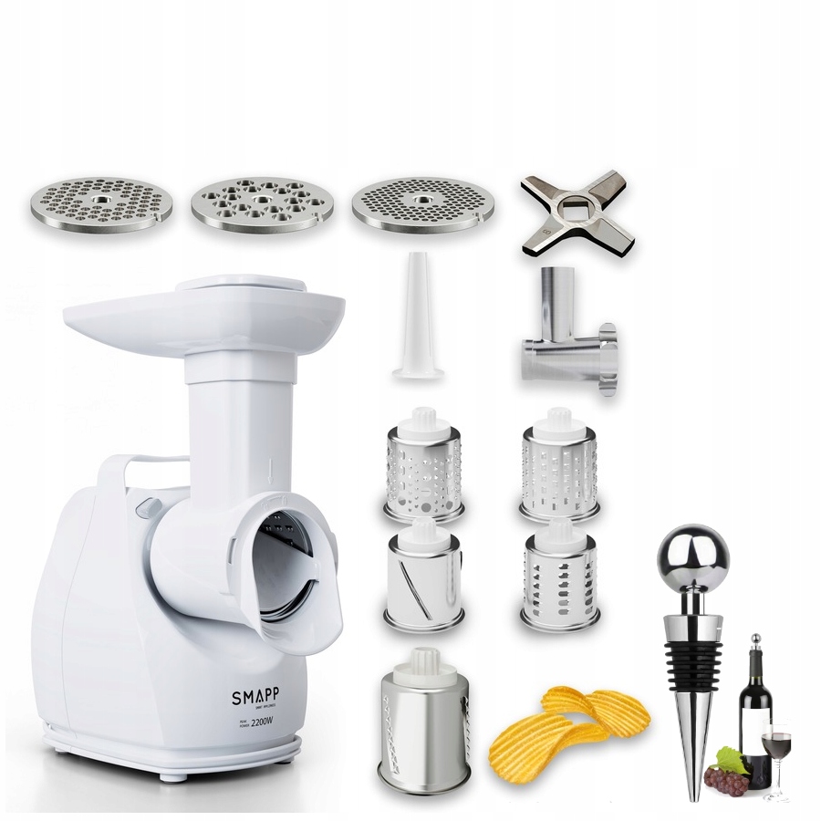 Mlýnek na maso s Rewers Smapp 490.81R Bílý bílý 2200 W Bonus