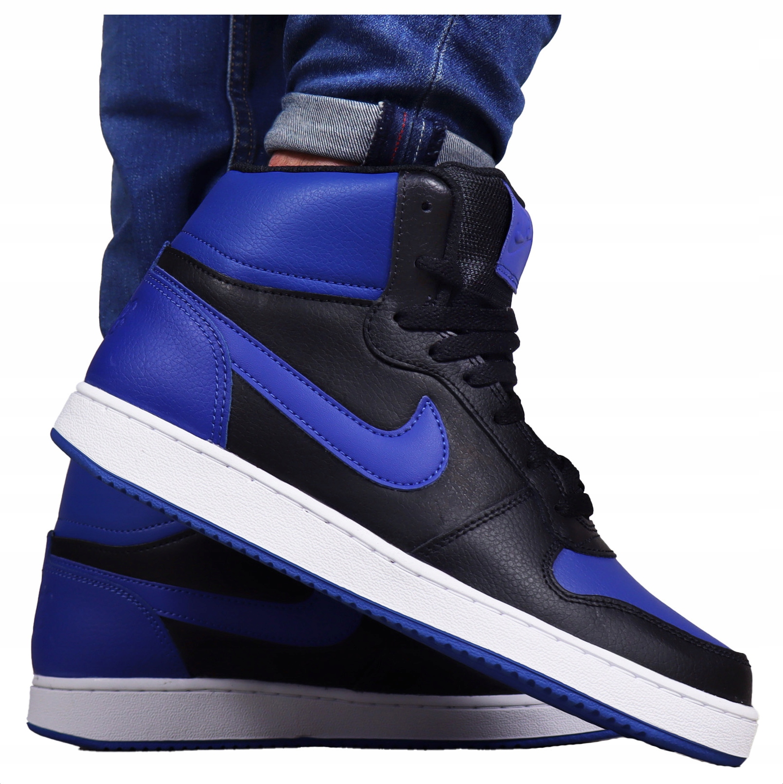 pánské boty Nike Kožené Zimní Černé vysoké kožené sportovní boty