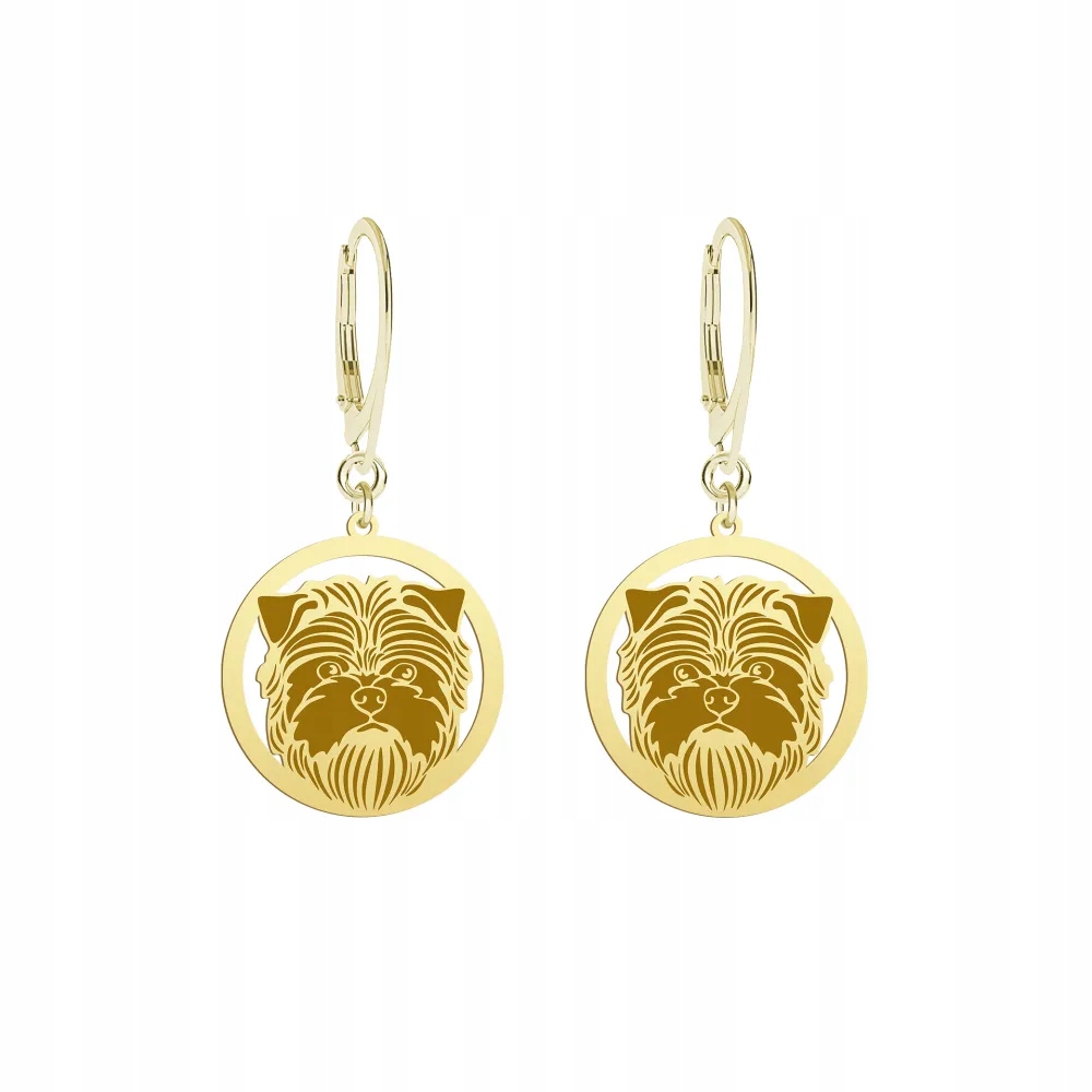 Náušnice Zlaté s psem Pinč Opičí 925 na Biglu Šperky Žena Gravírování