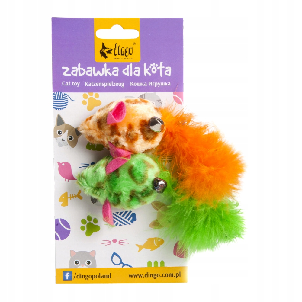 

Dingo Zabawka dla kota kolorowe myszki