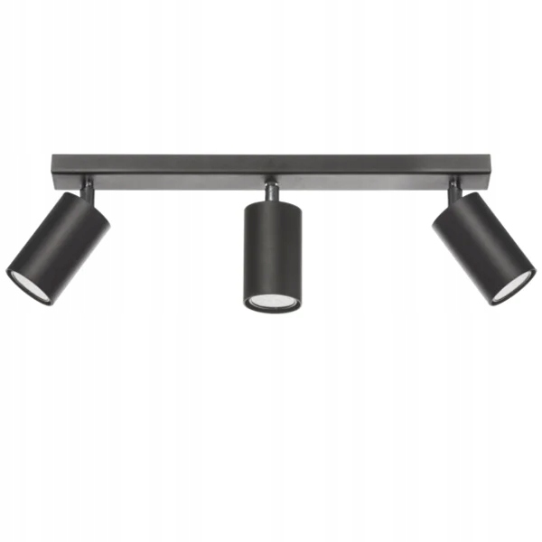 Stropná lampa čierna s nastaviteľnými reflektormi 45 cm Lampex