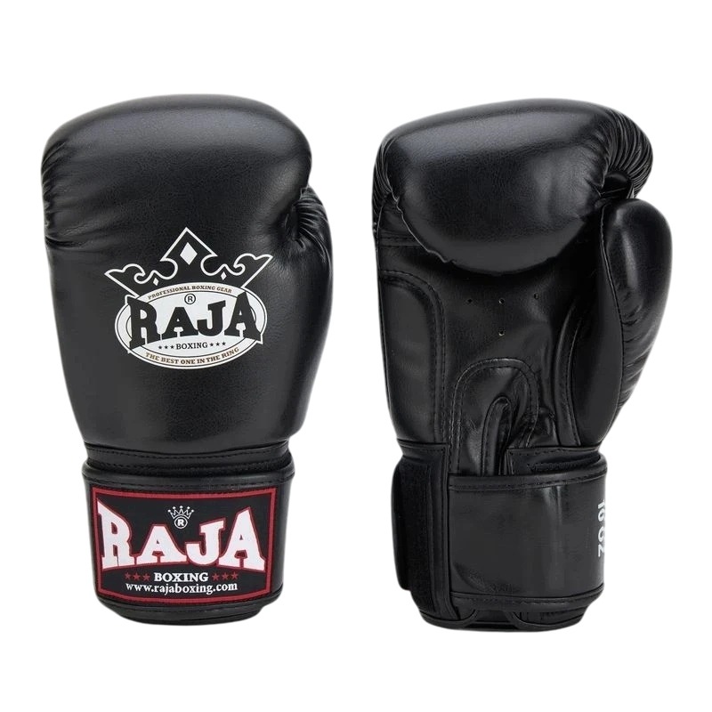 Rękawice Bokserskie Raja Standard Synthetic Leather 12OZ Czarny