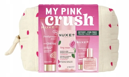 Nuxe My Pink Crush Zestaw maska 75ml+Krem 15ml+woda micelana 100ml+olejek