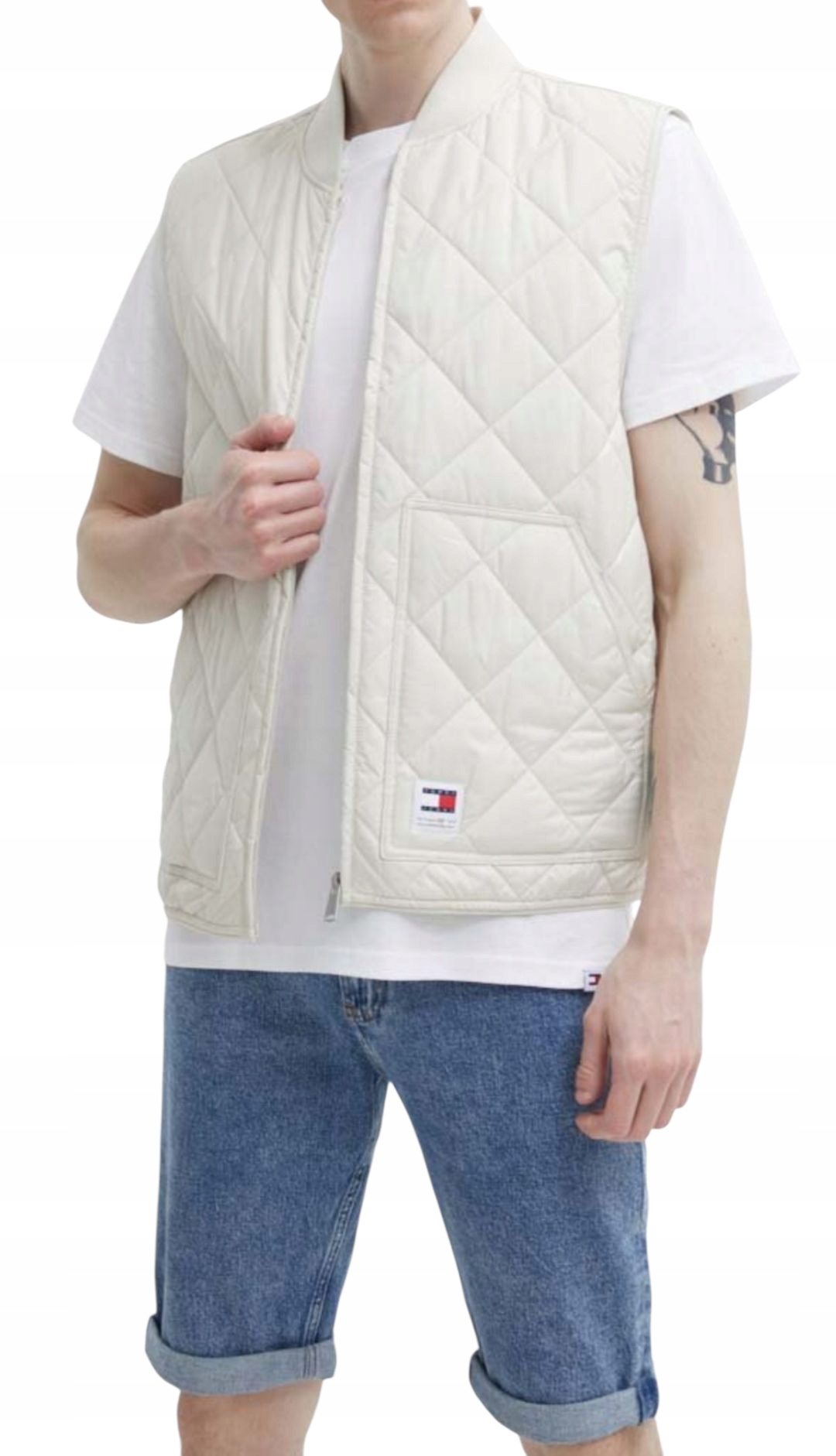 Tommy Jeans MW0MW18704 Acg Bunda Bez Rukávů pánský béžový krémový L