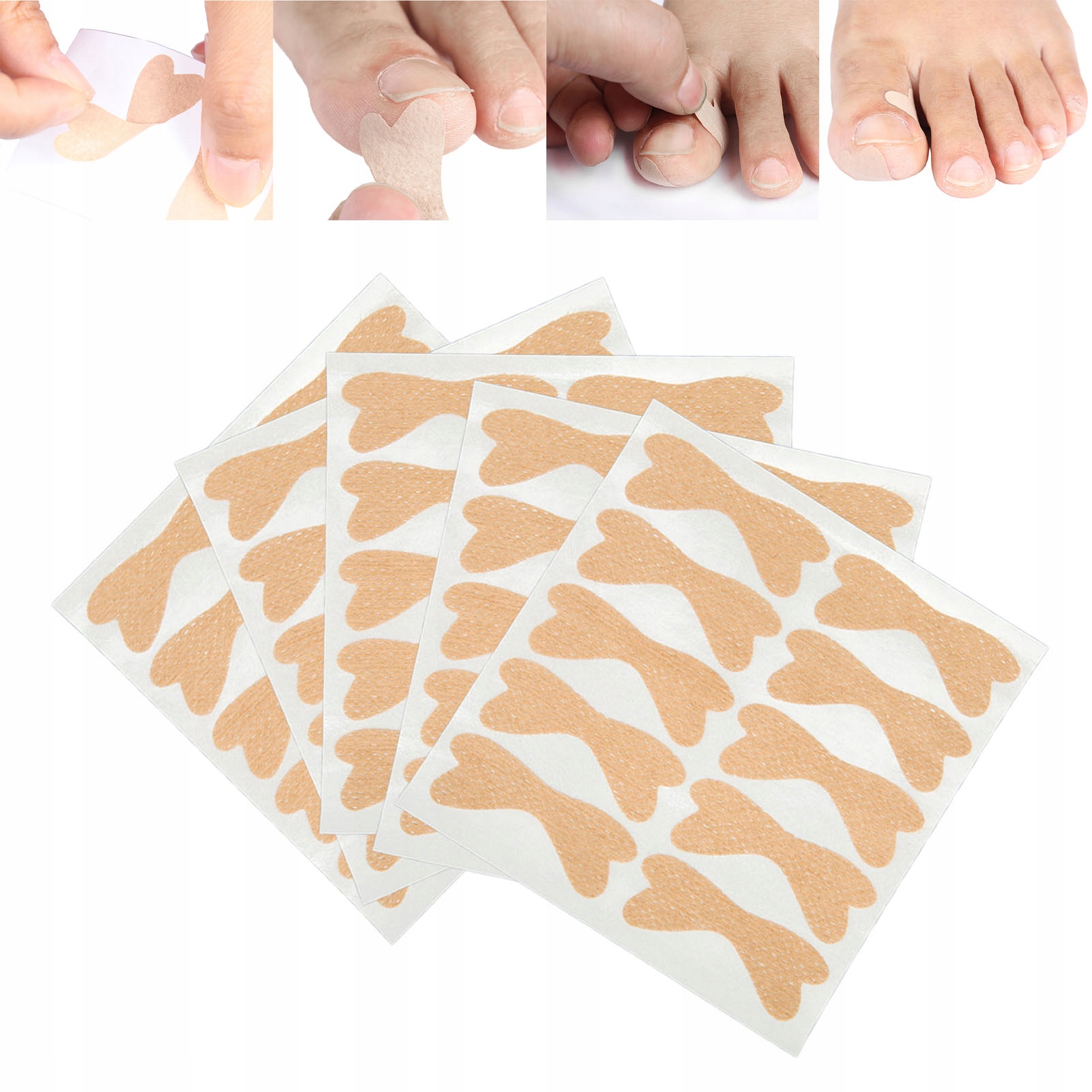 50SZT PASKI PLASTRY ŁATKI NA WRASTAJĄCE PAZNOKCI Stan opakowania oryginalne