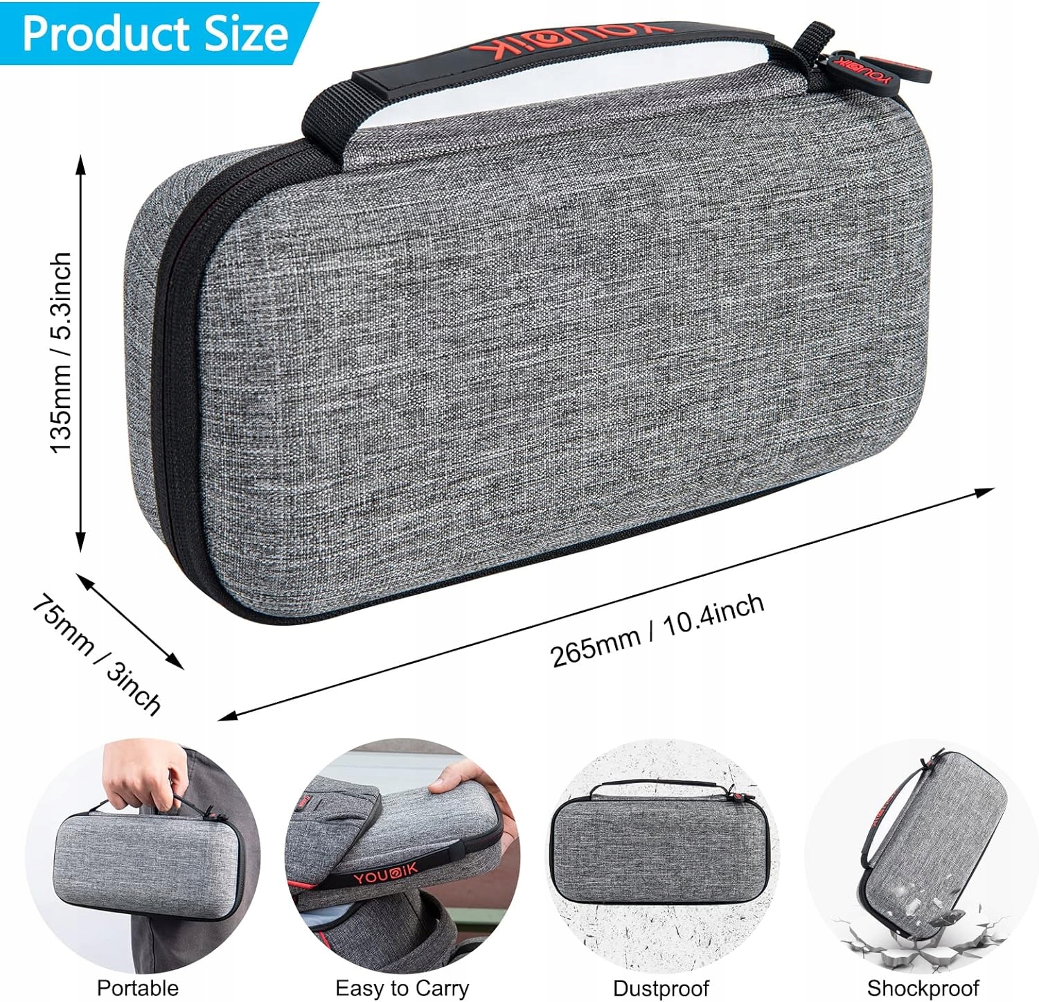 Younik Etui torba podróżna na akcesoria Nintendo Switch Oled reg11