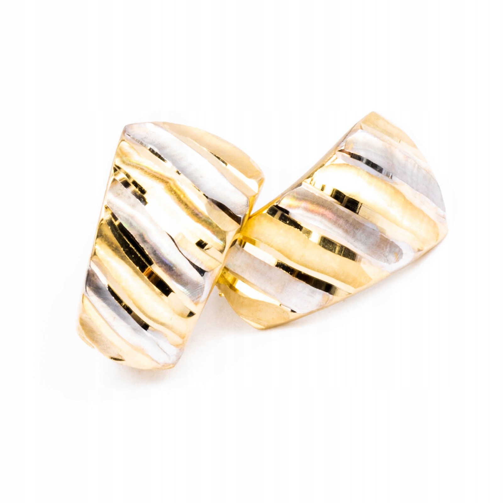 Zlaté náušnice 585 Lesklá anglická mušle