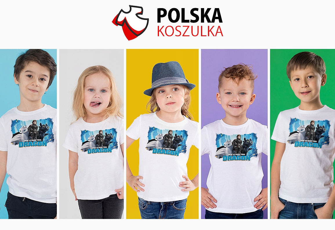 ZESTAW 3W1 KOSZULKA DLA DZIECI TATUAŻE NAKLEJKI JAK WYTRESOWAĆ SMOKA 140 Stan opakowania oryginalne