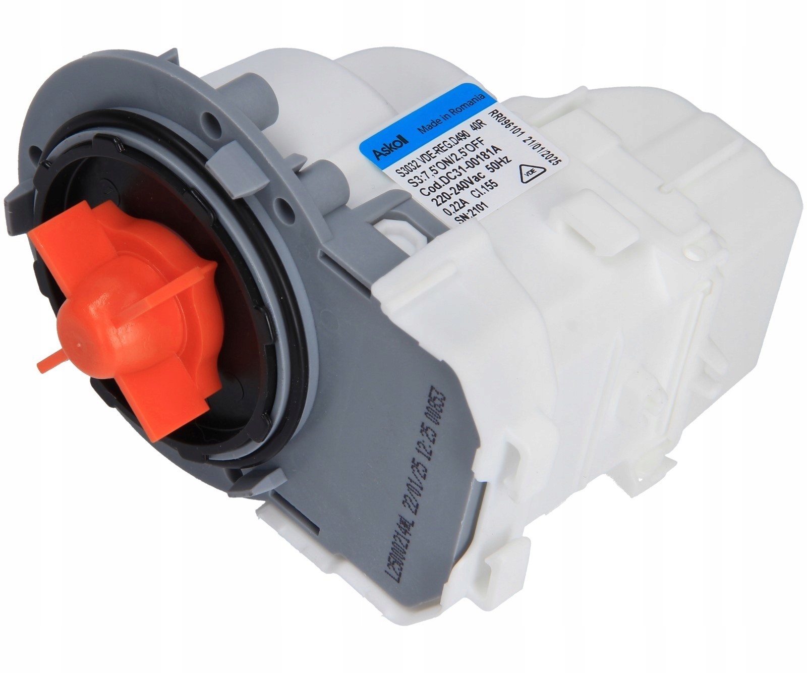 Silnik pompy odpływowej pralki Samsung WF70F5E5U4W
