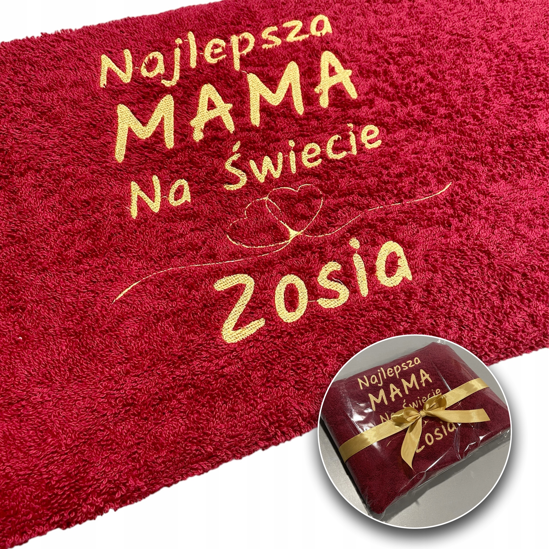 

Na Dzień Mamy Ręcznik Duży Z Imieniem Haft