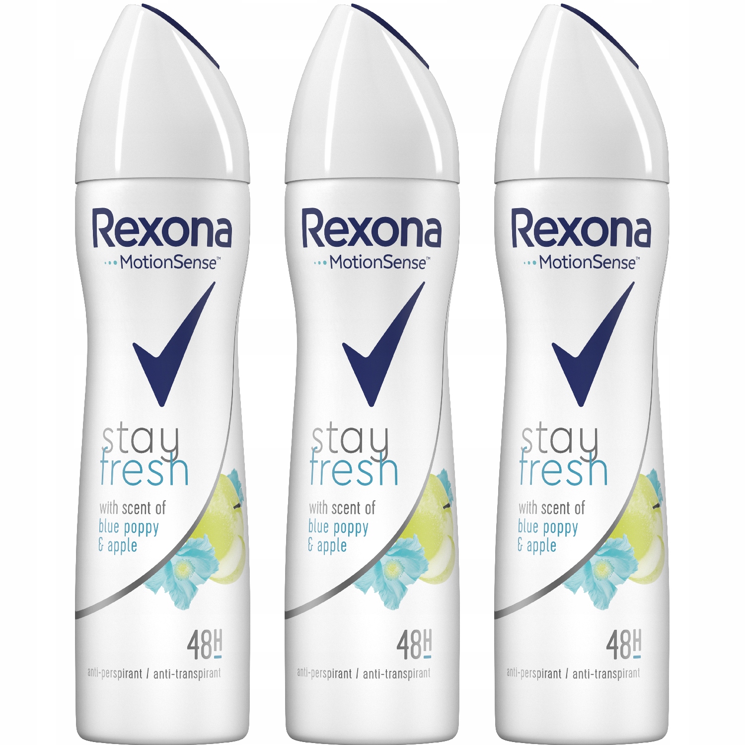 

Rexona Blue Poppy&Apple antyperspirant 3x150ml