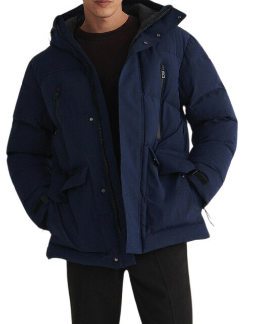 KU247 Pánská Péřová Bunda S Kapucí Vodotěsná (44) XXL