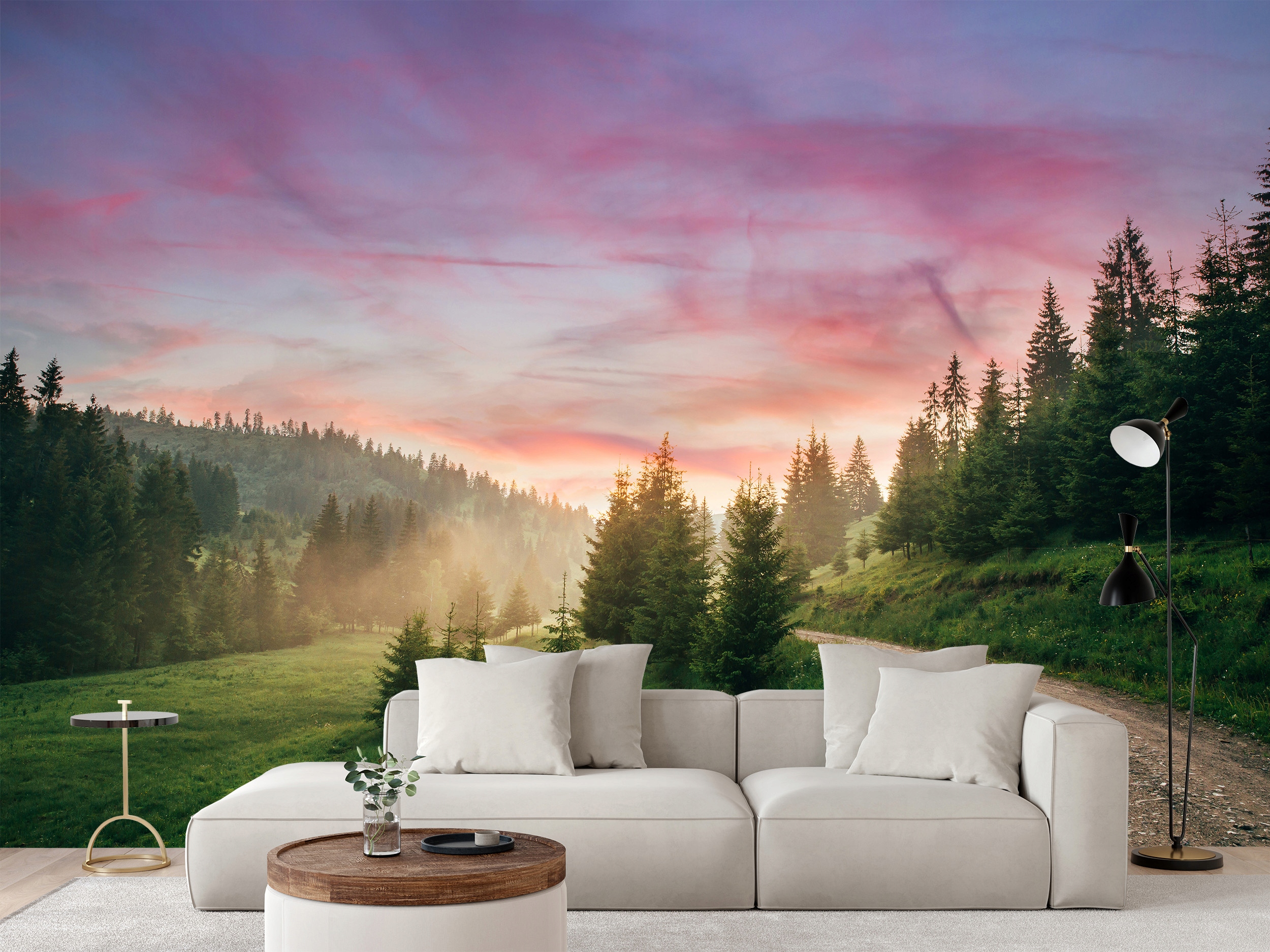 Fototapeta Cesta V Zahmlenom Lese 450 x 300 cm