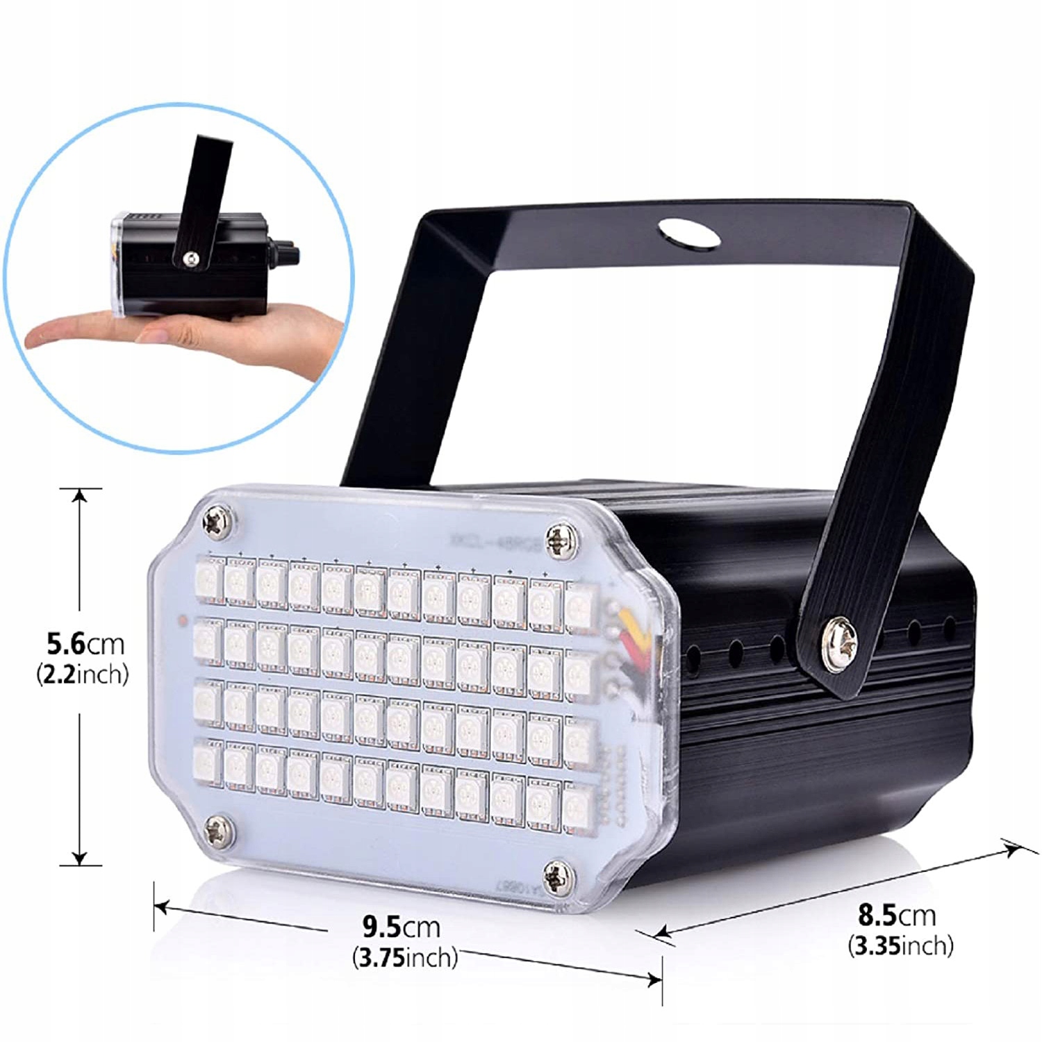 ŚWIATŁA DYSKOTEKOWE DLA DJ-A AKTYWOWANE DŹWIĘKIEM ŚWIATŁO STROBOSKOPOWE Marka bez marki