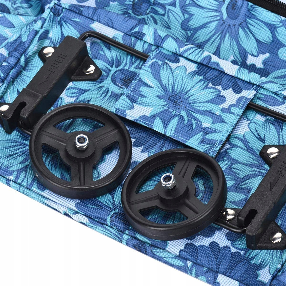 TORBA WÓZEK NA ZAKUPY ROZKŁADANA SKLADANY KÓŁKAMI Długość 75 cm