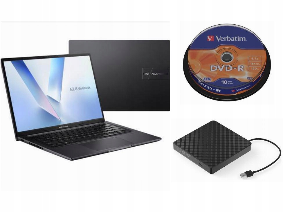 Laptop Asus Windows 11 Home Amd Ryzen 7 Zewnętrzny Napęd DVD 10 Płyt