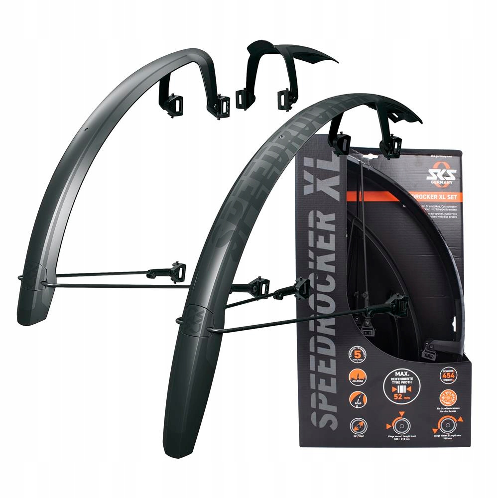 Blatníky na kolo přední a zadní Sks Speedrocker XL, 28" gravel/silniční