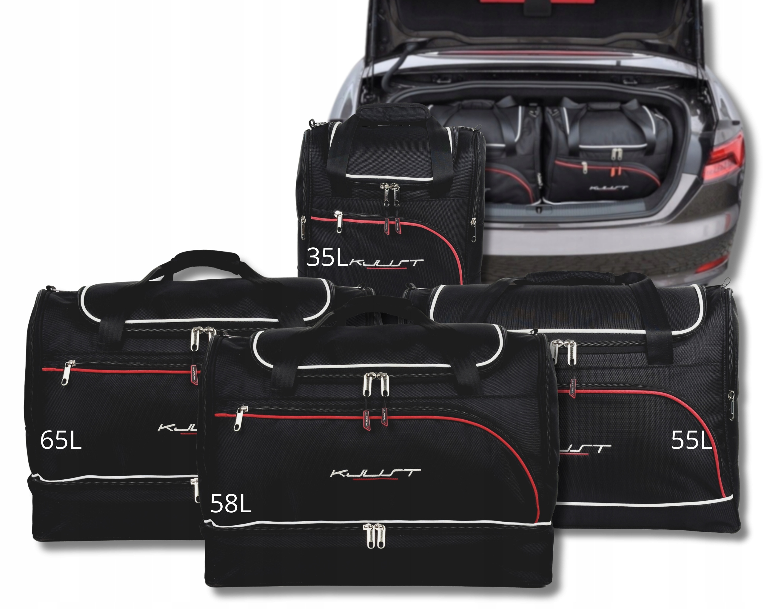 Cestovná Taška Do Kufra Audi A5 Cabrio 2017-2018 4 ks