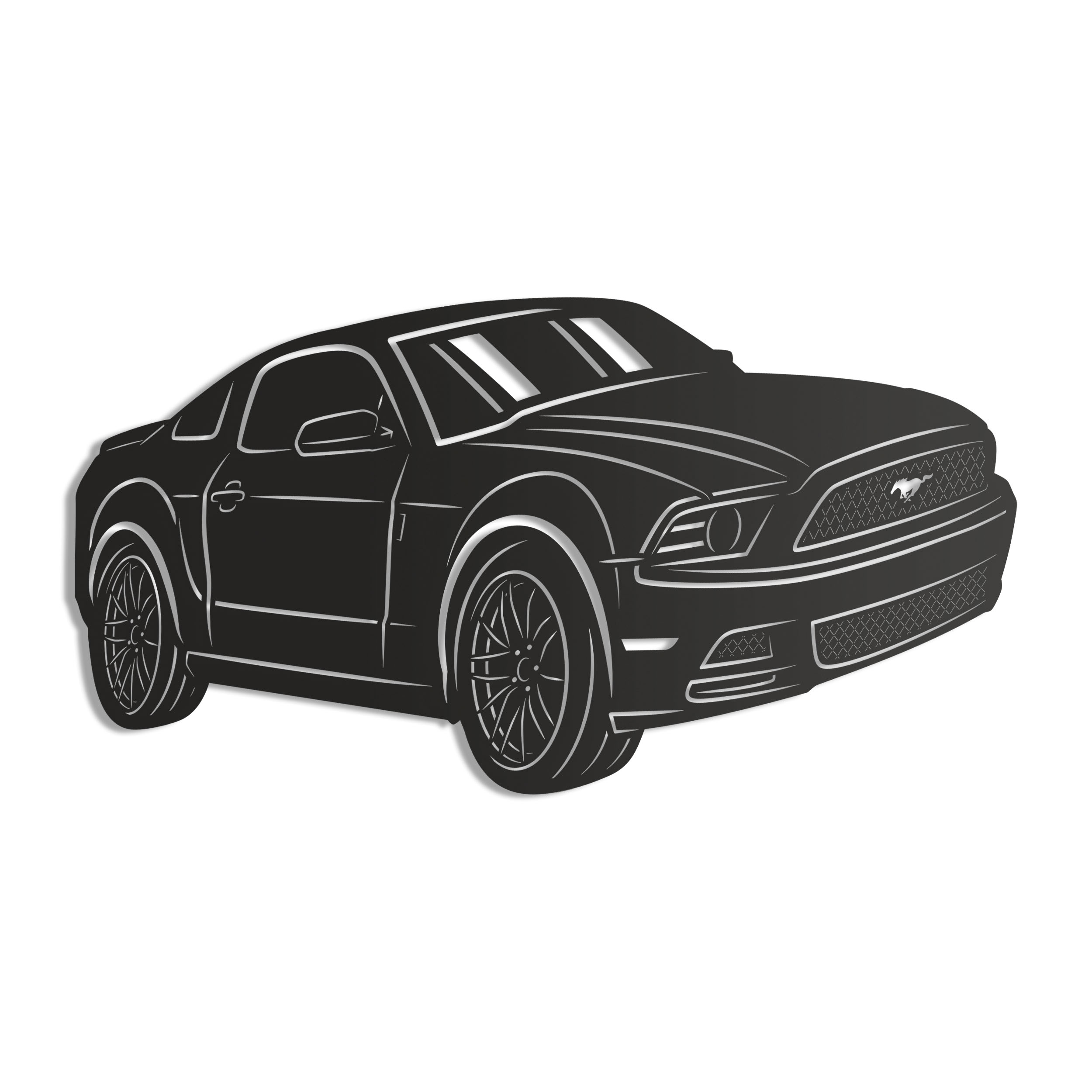 Dřevěný 3D obraz Ford Mustang 5.0 Gt Nástěnná Dekorace Dárek XL