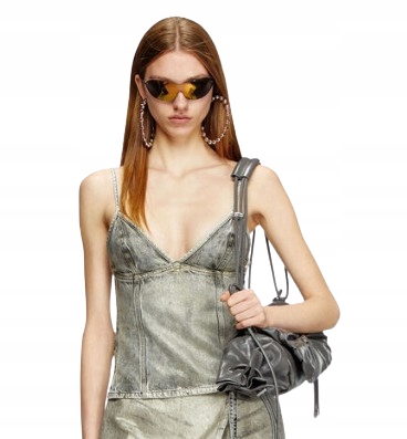 Diesel Halenka Na Ramínkách Z Denimu S Oděrkami Xs Kva