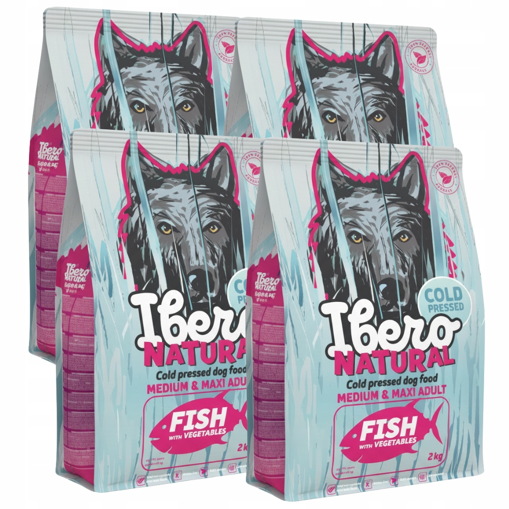 Levně Přírodní krmivo lisované za studena pro psa ryba Ibero Cold Press Adult 8 kg