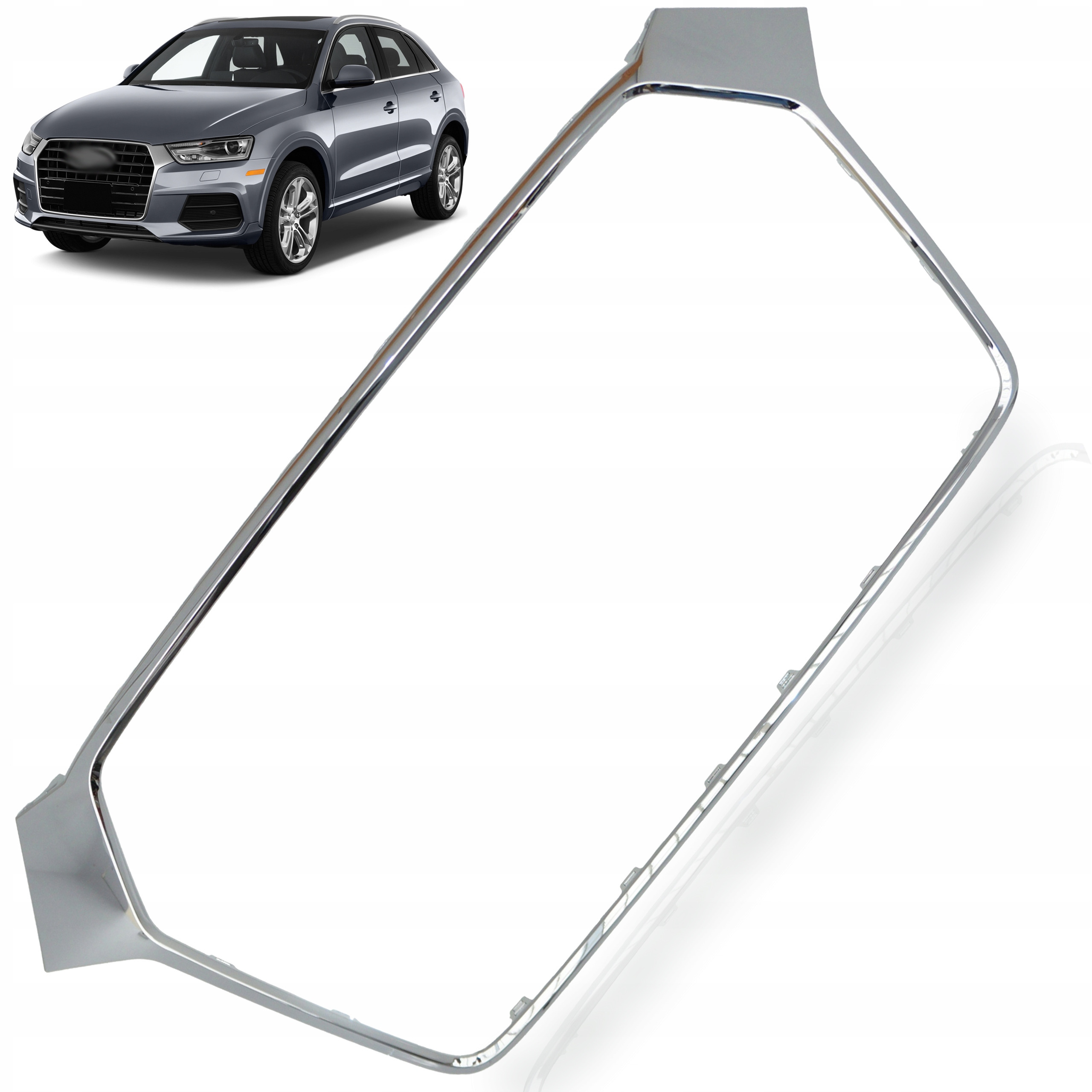 Rámeček atrapy grilu Audi Q3 8U lift 14-18r chrom Satén