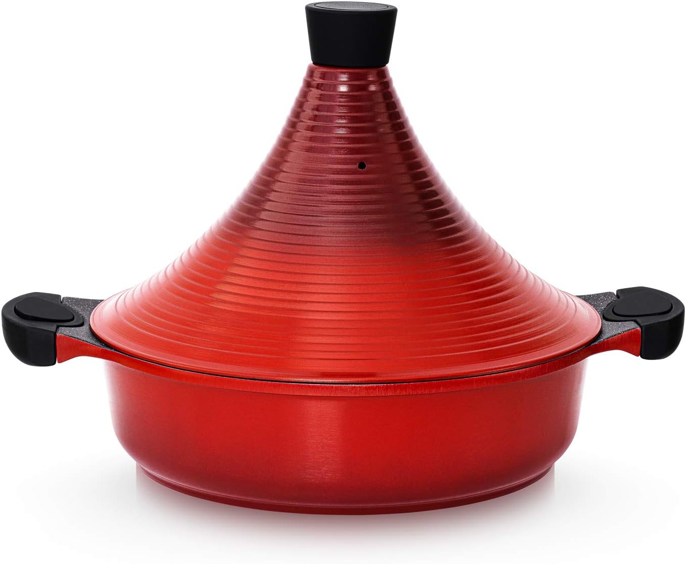 Hrnec Tajine 28 CM Černý Červený, Indukce, Plyn, Maroko