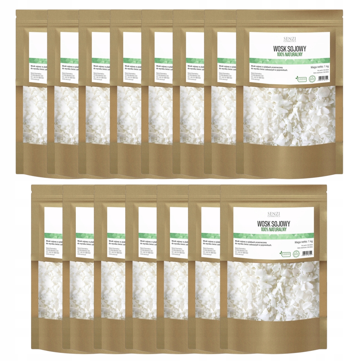 Vosk Na Svíčky Přírodní surovina Sójové svíčky Premium Kvalita 15 kg