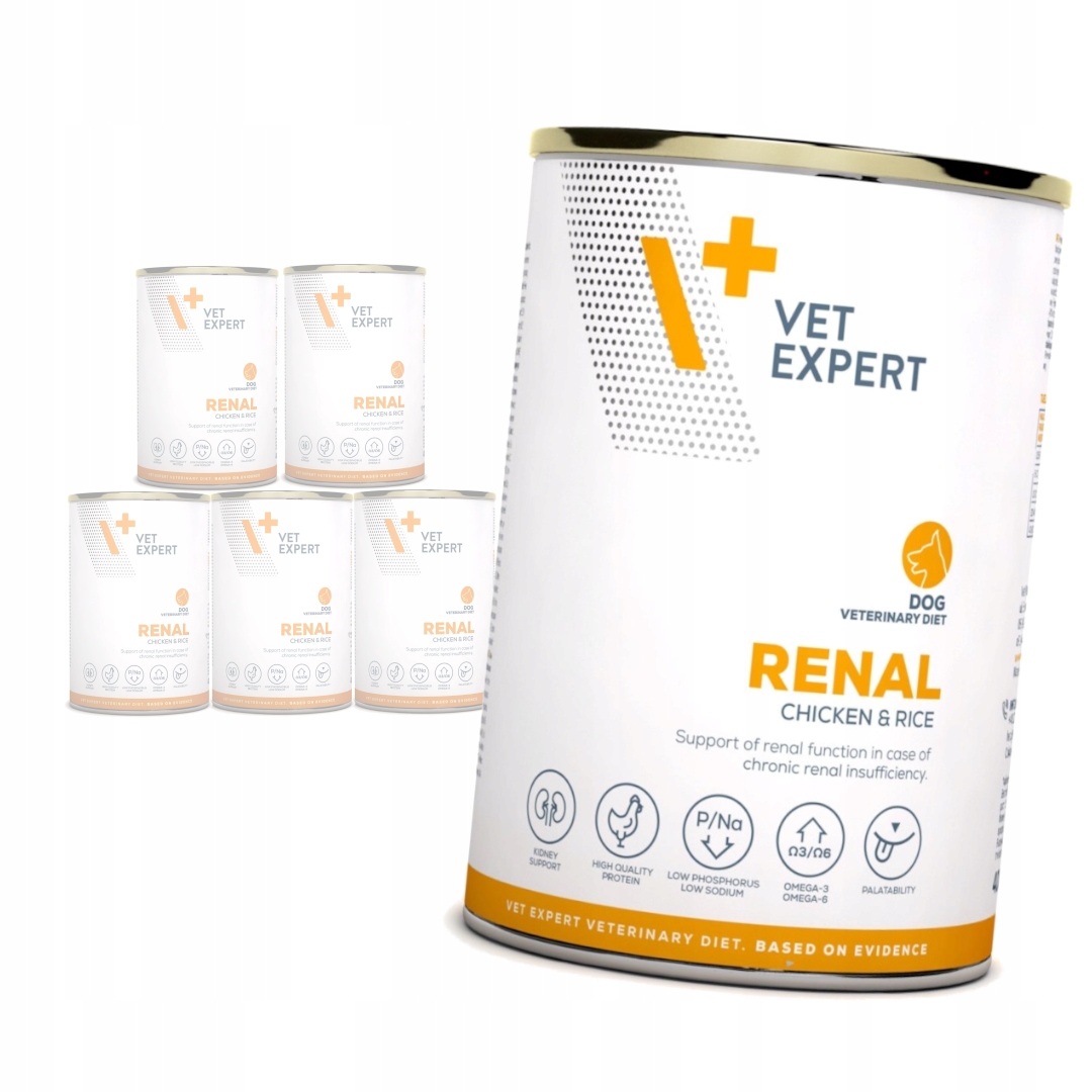 Levně VetExpert Renal 6x400g Vlhké Krmivo veterinární pro psa selhání ledvin