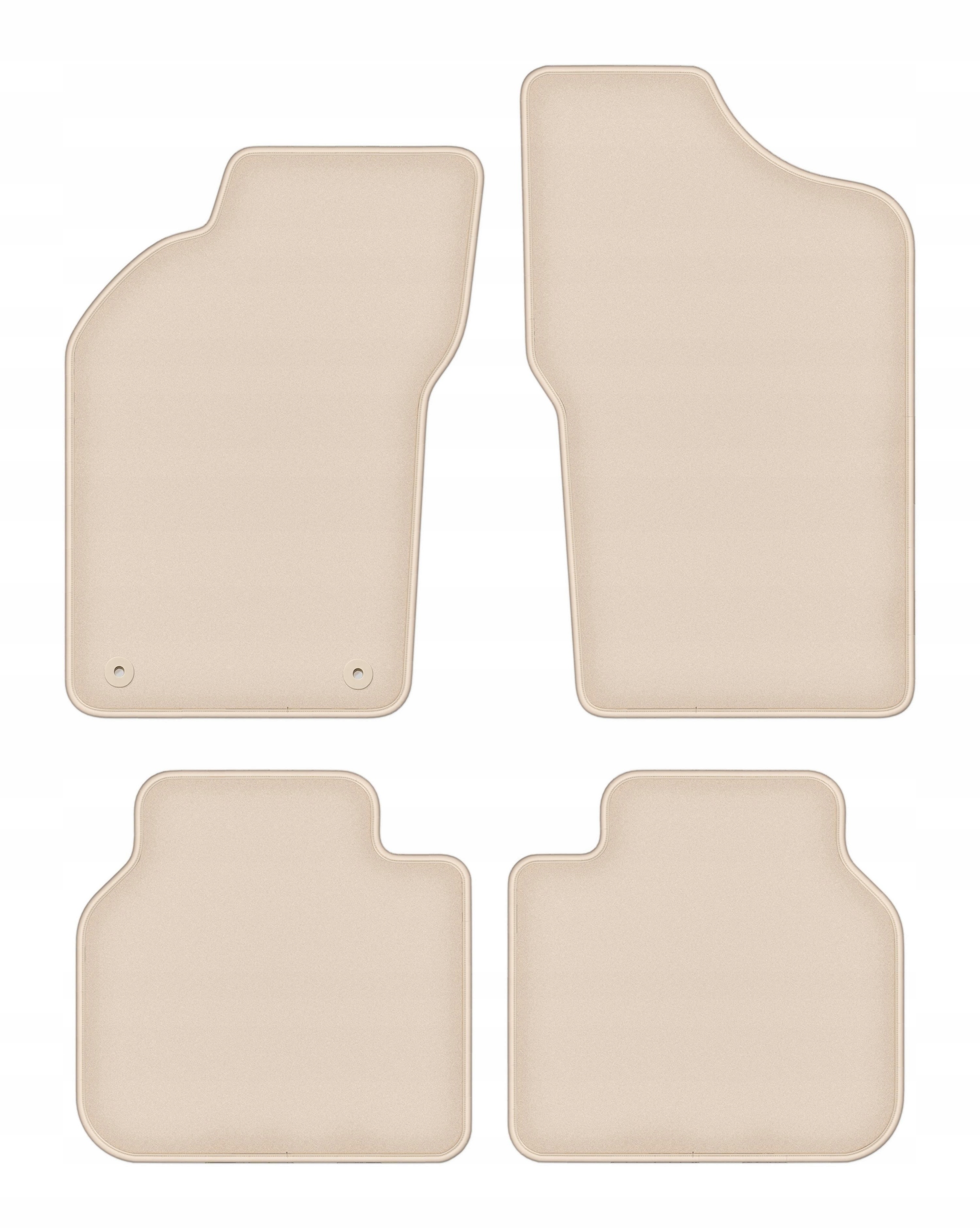 Velúrové koberčeky pre Alfa Romeo 155 1995-1999 komplet Fortuna béžové 4 ks