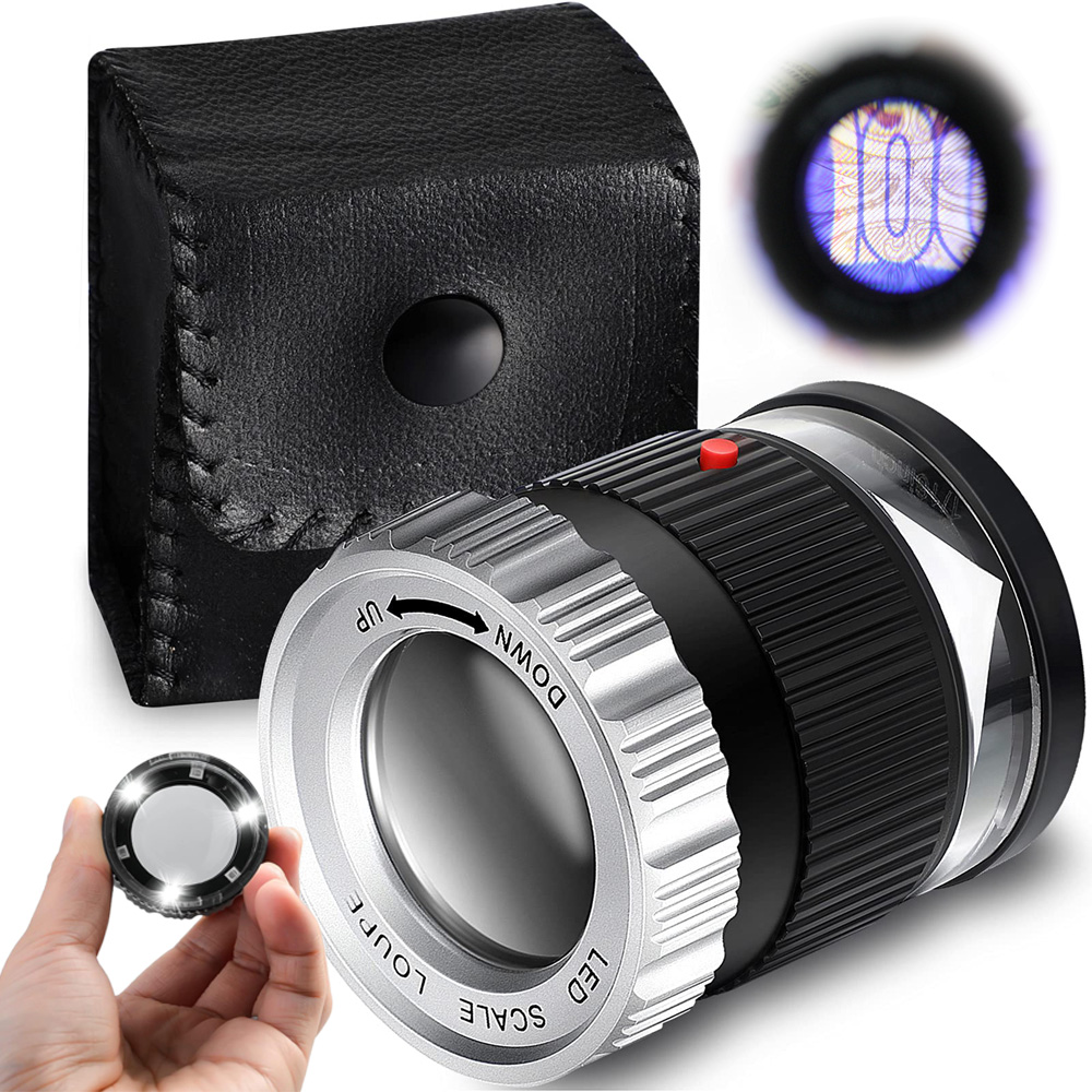 Lupa Bedee 30X lupa LED świecąca UV 30 x