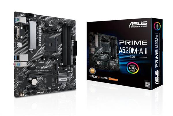 Asus Prime A520M-A Ii/csm soc.AM4 A520 DDR4 mATX M.2 D-Sub Hdmi Dp…