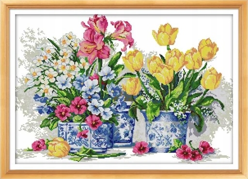 Křížková výšivka počítaná sada (kanva, mulina)