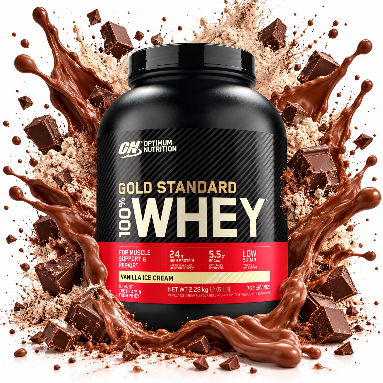 Syrovátkový protein Optimum Whey Gold 2020g, příchuť Double Rich Chocolate – pro regeneraci svalů
