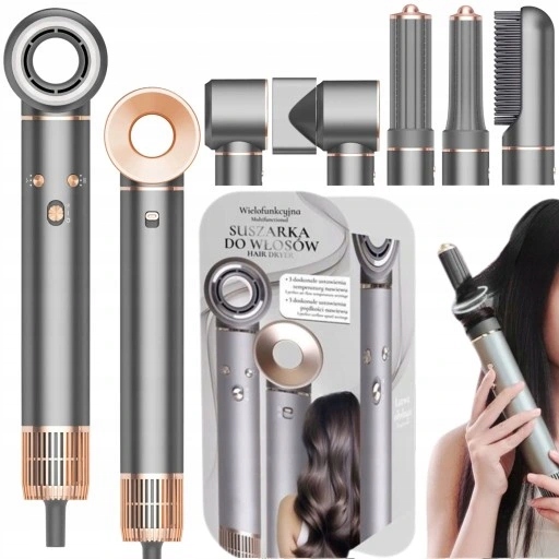 Suszarka Do Włosów Błyskawiczna 1300W Suszenie 05HD4 5W1 5 Funkcji Pro