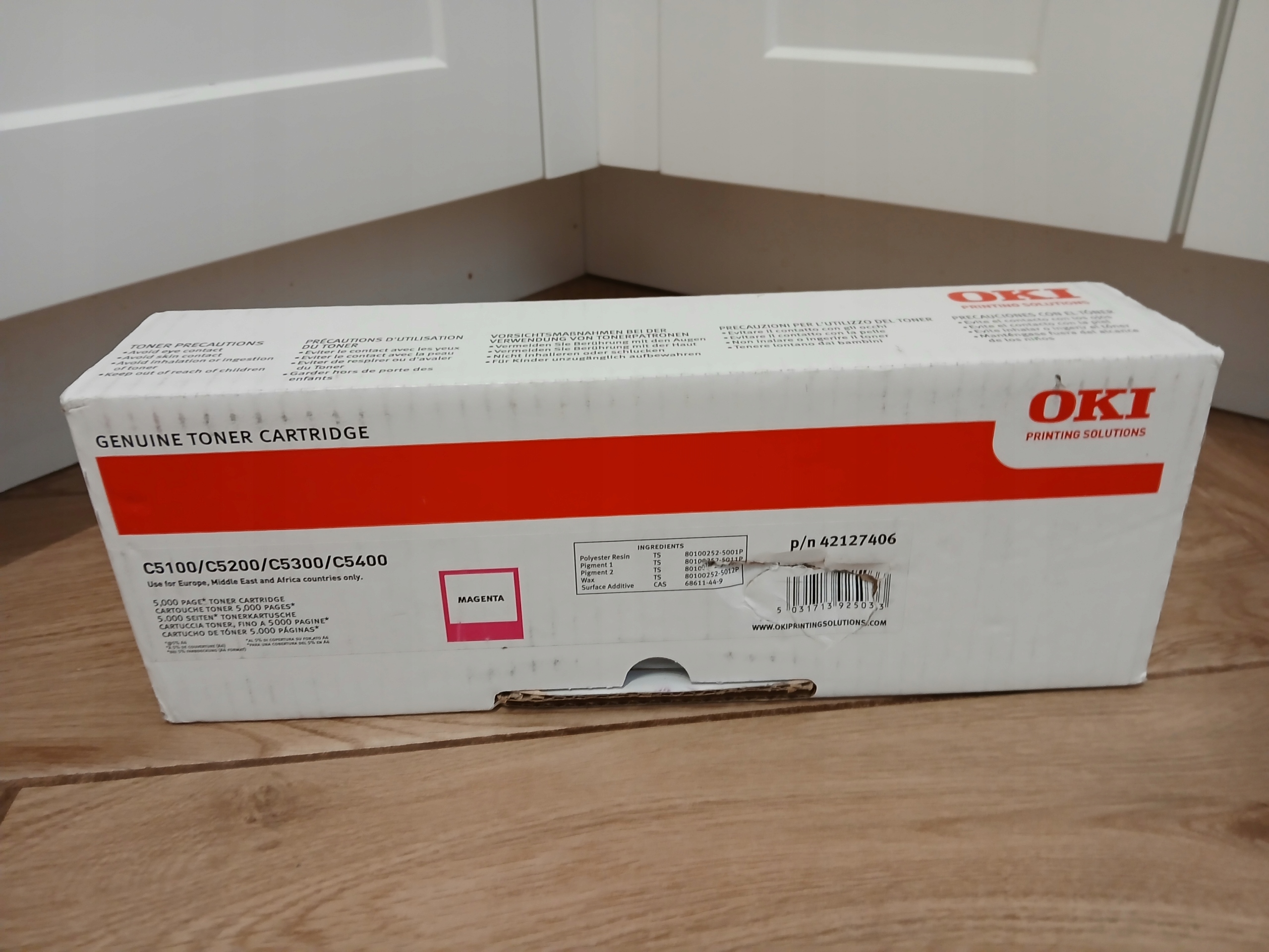 Toner Oki C5100/5200/5300/5400 42127406 Magenta Originál