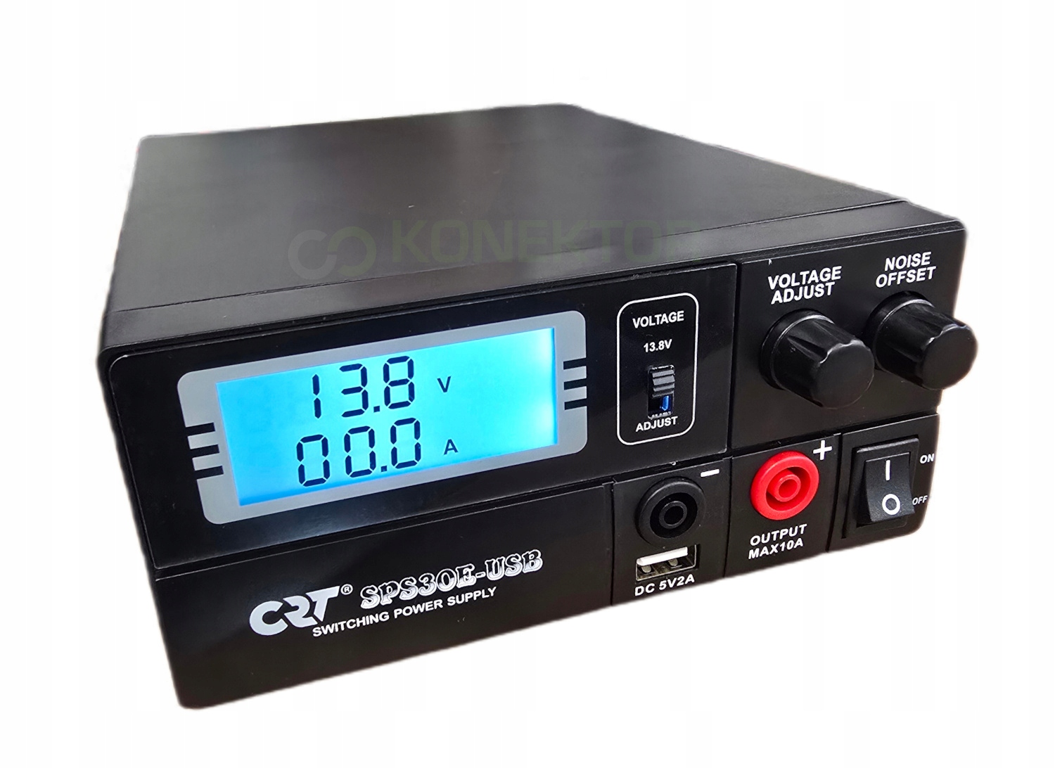 Crt SPS30E zasilacz radiowy 30A wskaźniki cyfrowe, regulacja 9-15V Usb 5V