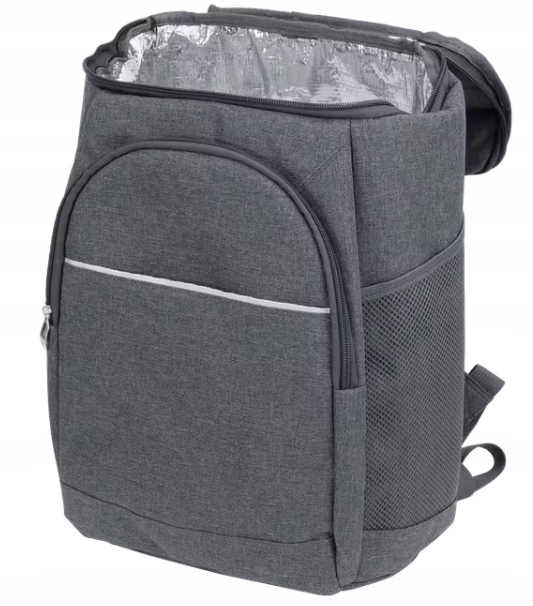 PLECAK PODRÓŻNY TERMICZNY CHŁODZĄCY DUŻA TORBA SZARY PIKNIKOWY EAN (GTIN) 5709386898007