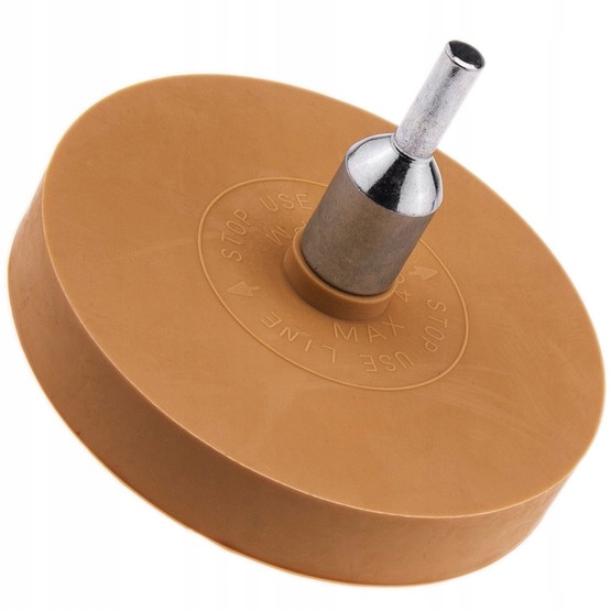 TARCZA GUMOWA DO USUWANIA KLEJU NA WIERTARKĘ + ADAPTER