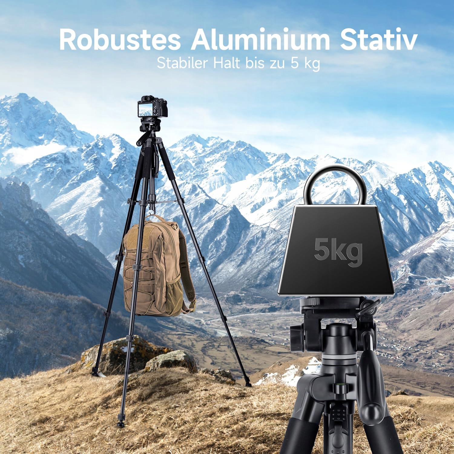 ROLLEI Statyw Podróżny 188cm Lekki Kompaktowy Aluminiowy z Głowicą Kulową — miniatura 5