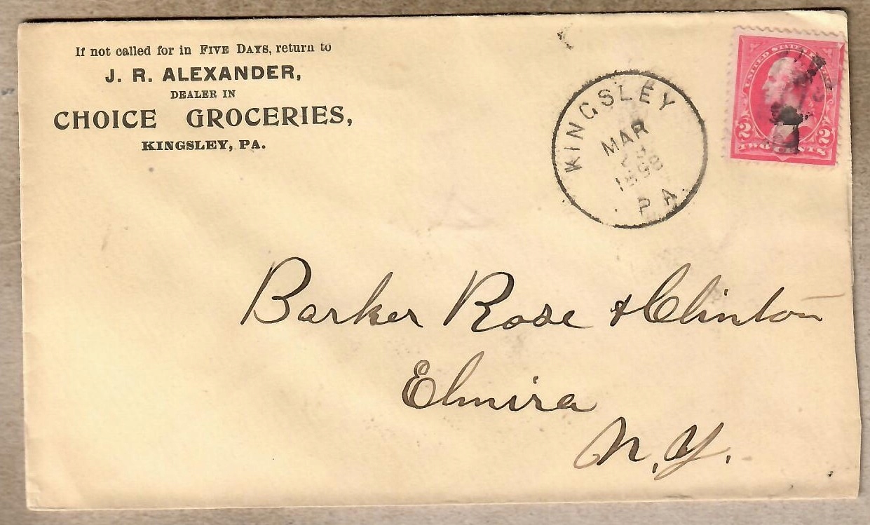 USA, 1898 r. koperta