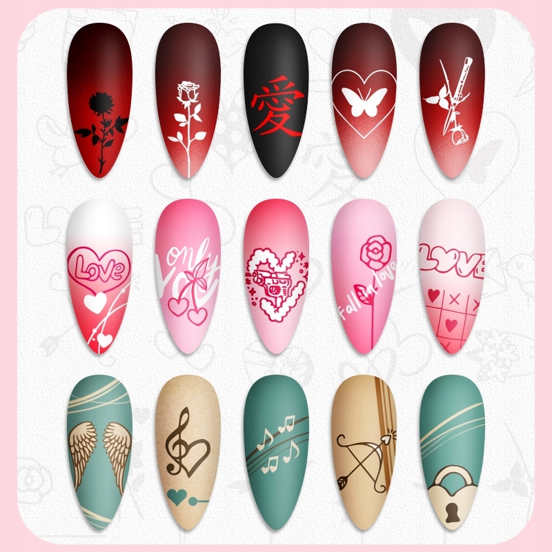 BORN PRETTY - Blaszka do Stempli - VALENTINE'S DAY-L002 - WALENTYNKI SERCE Marka Born Pretty