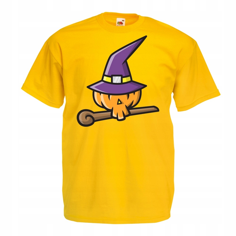 

Koszulka halloween czarownica dynia L żółta