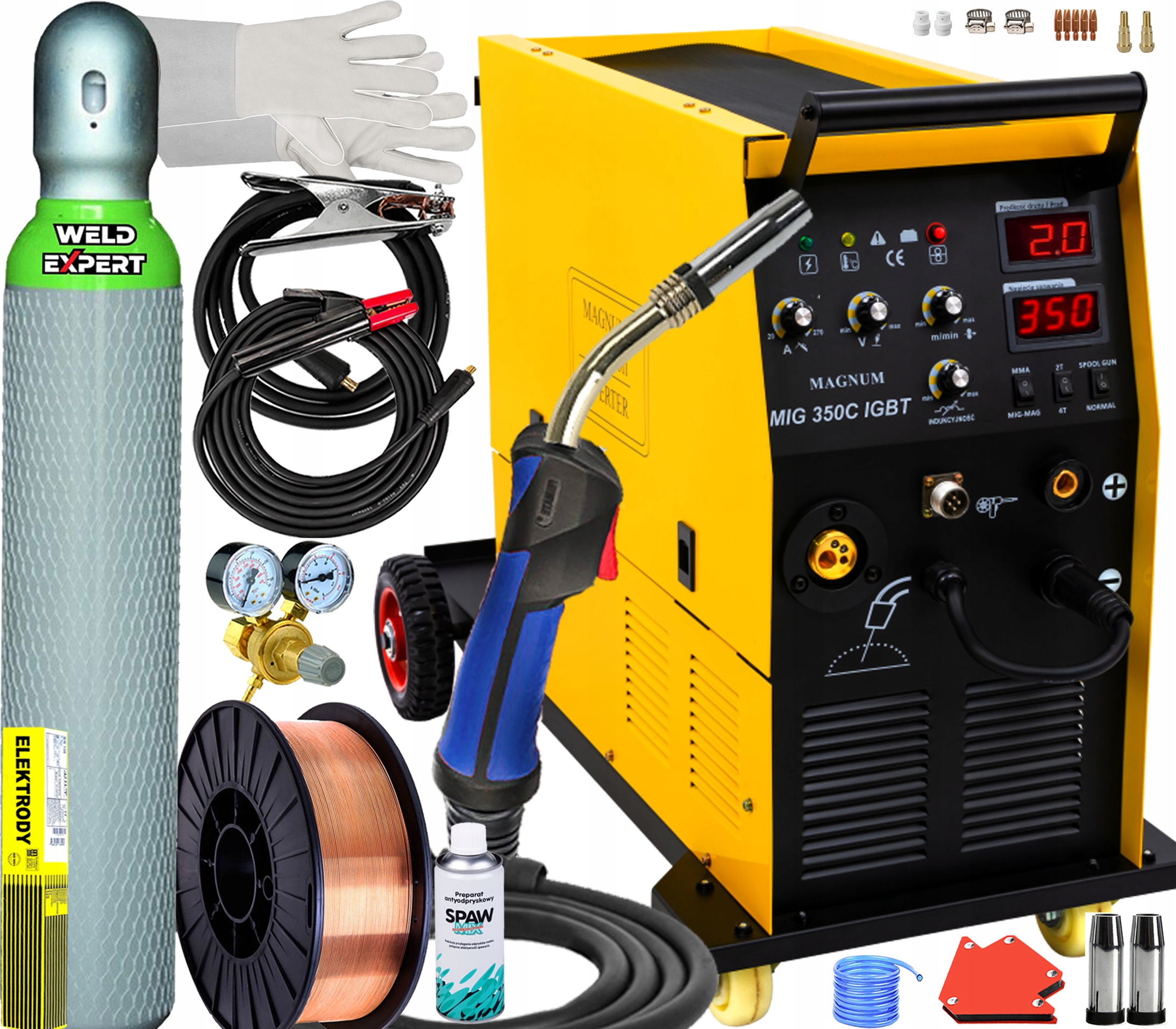 Svařovací Stroj Migomat Magnum 350C Igbt Mig/mag Tig Flux